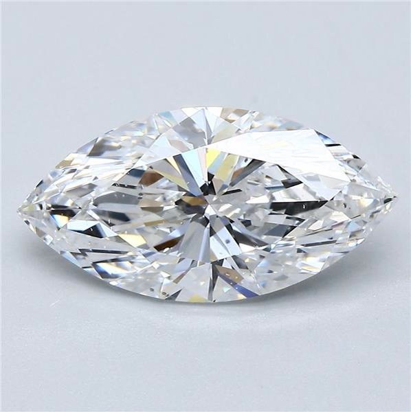 3.05ct D SI1 Rare Carat Ideal Cut Marquise Diamond