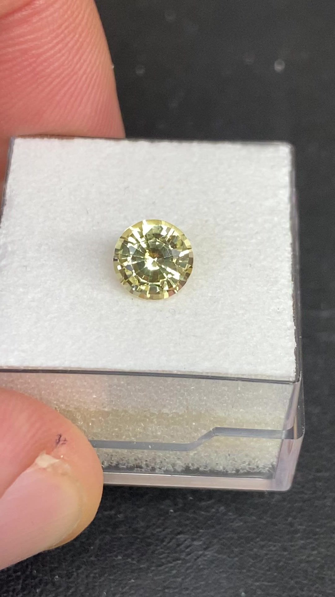 1.40 Carat Yellow Round Sapphire