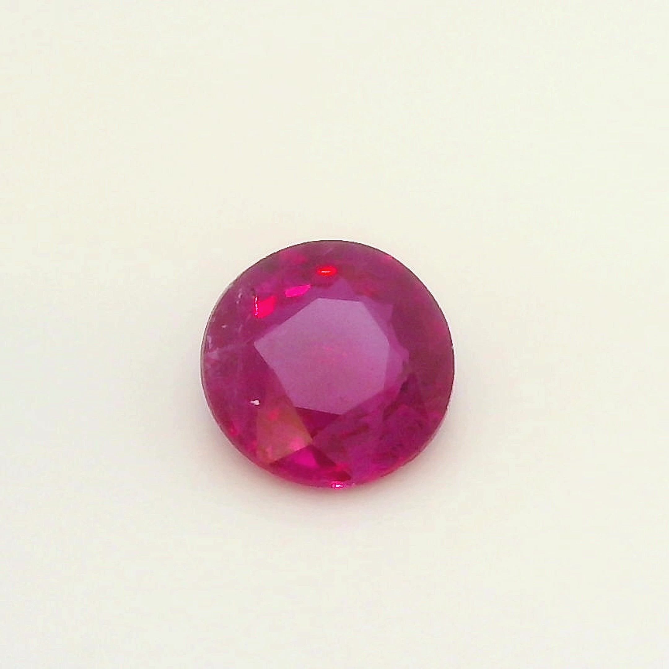 0.43 Carat Red Round Ruby