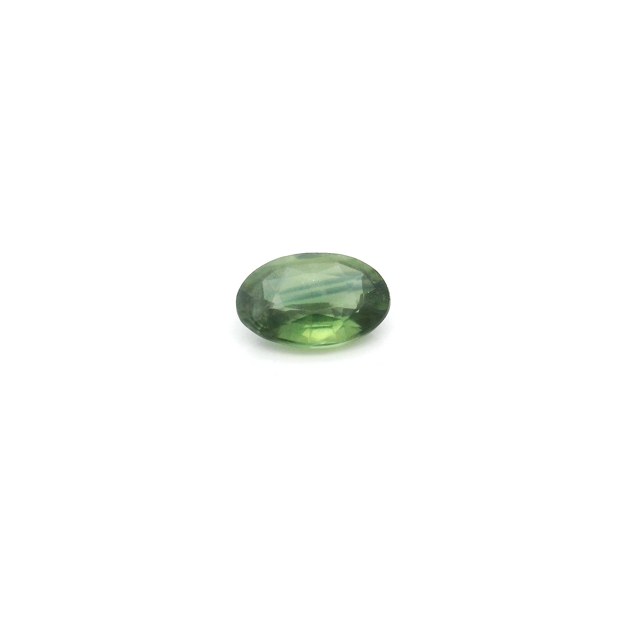 0.54 Carat Green Oval Sapphire