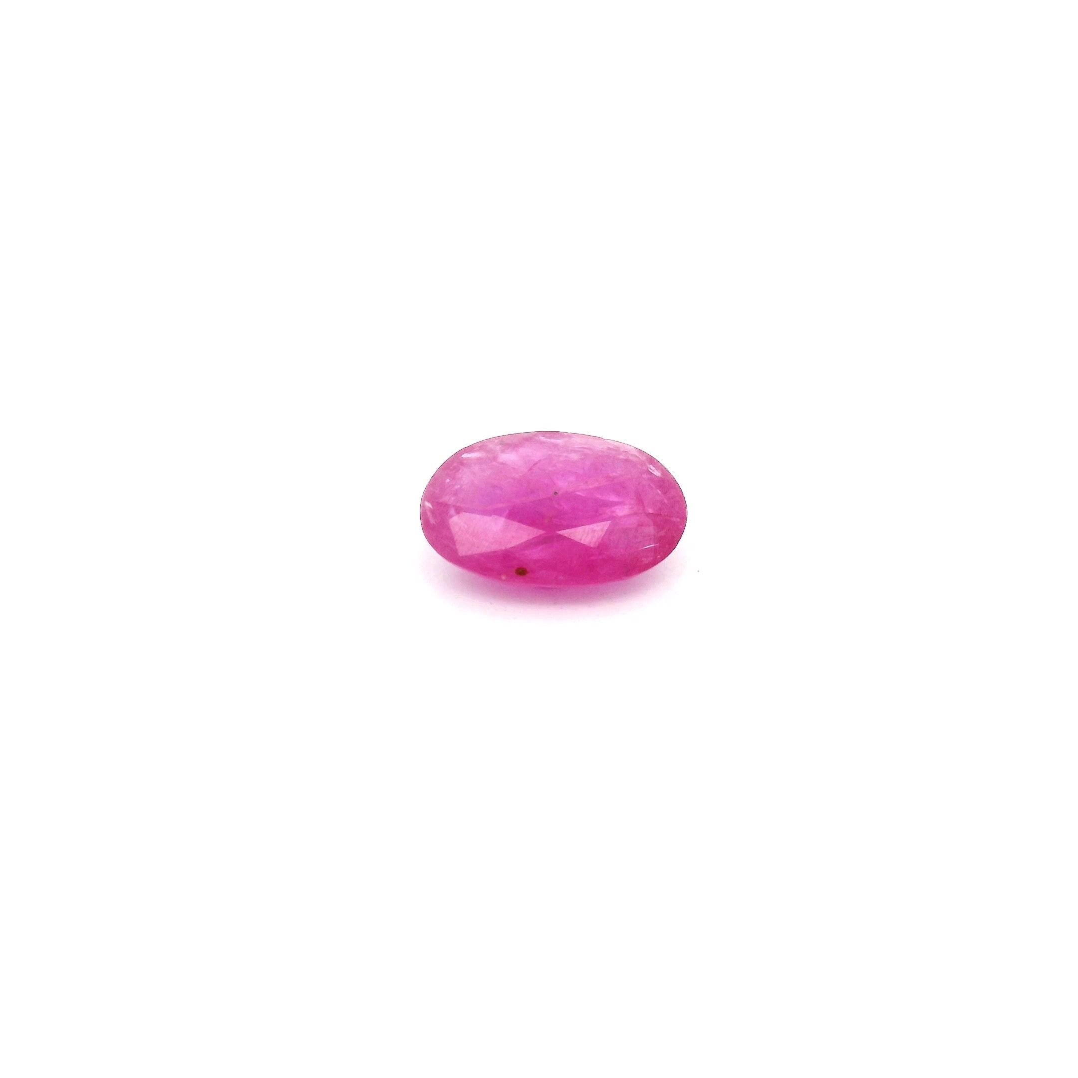 0.55 Carat Red Oval Ruby