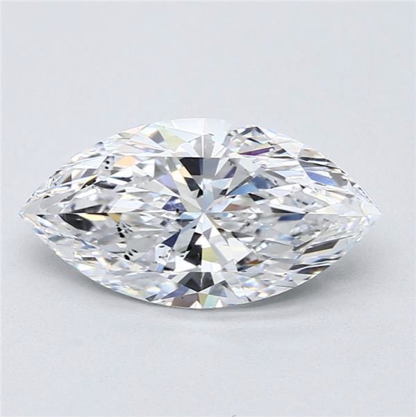 3.01ct D SI1 Rare Carat Ideal Cut Marquise Diamond