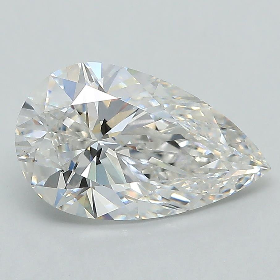 2.15ct F VS1 Rare Carat Ideal Cut Pear Lab Grown Diamond