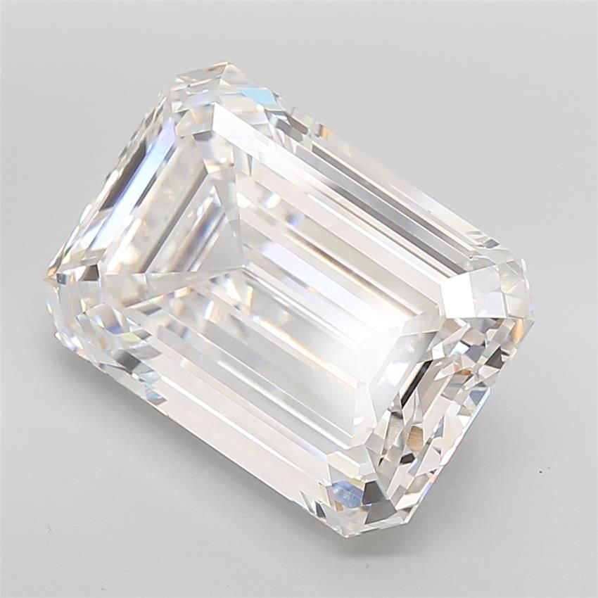 18.84ct F VVS2 Rare Carat Ideal Cut Emerald Lab Grown Diamond