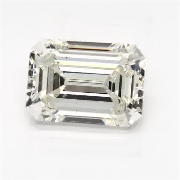 3.03ct H SI2 Rare Carat Ideal Cut Emerald Lab Grown Diamond