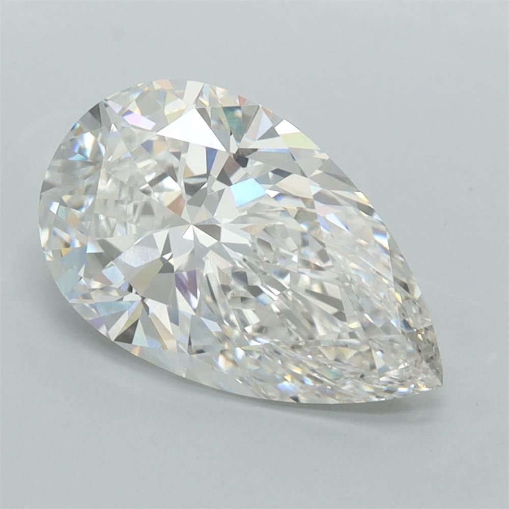 3.05ct F VVS2 Rare Carat Ideal Cut Pear Lab Grown Diamond