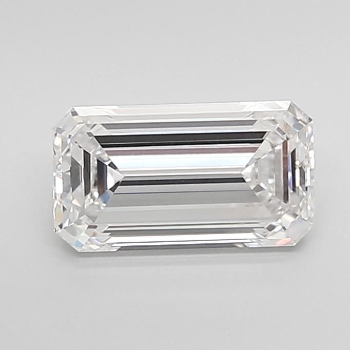 2.11ct E VVS2 Excellent Cut Emerald Lab Grown Diamond