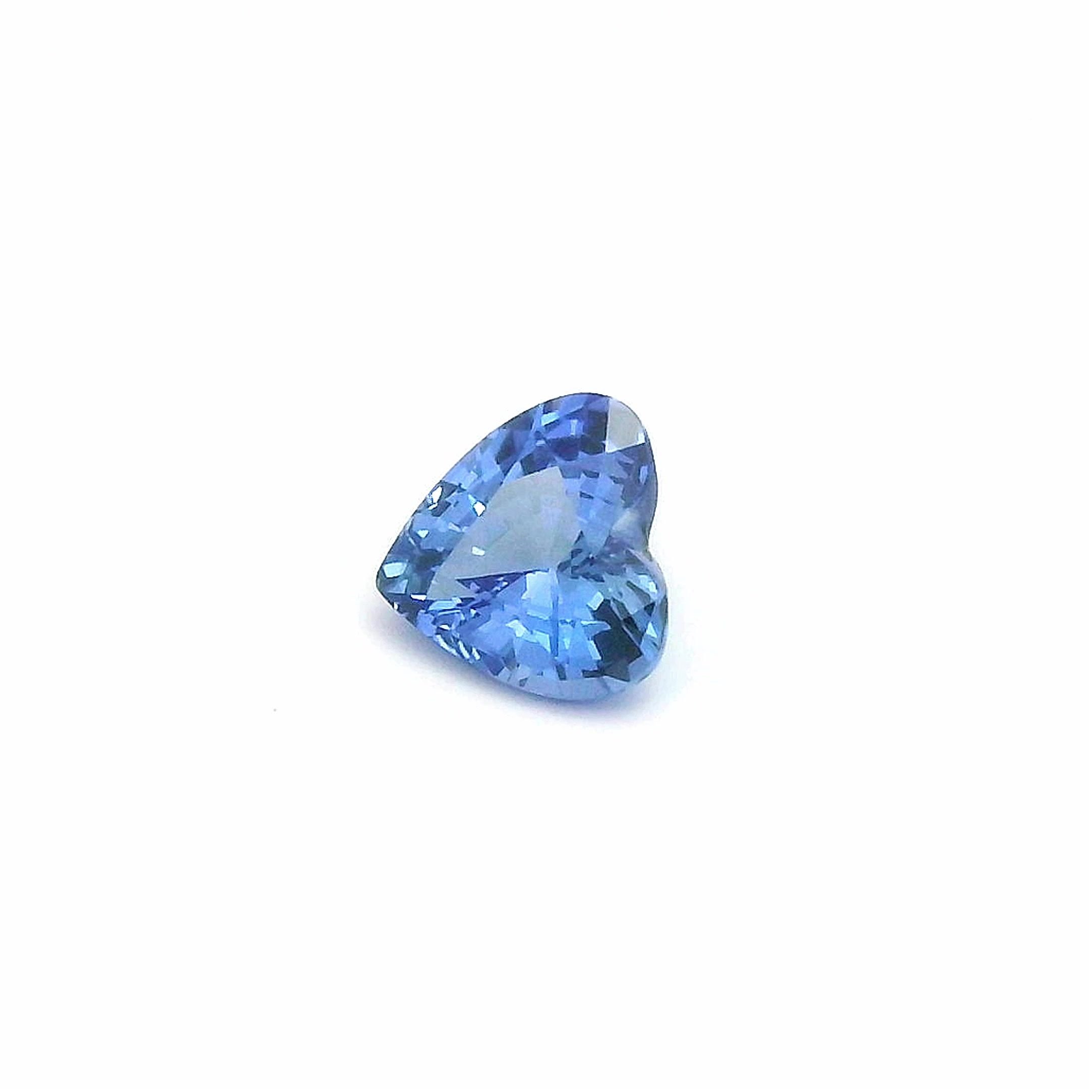 0.96 Carat Blue Heart Sapphire