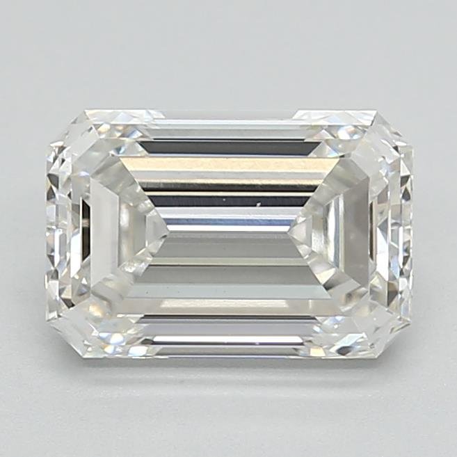1.57ct H VVS2 Rare Carat Ideal Cut Emerald Lab Grown Diamond
