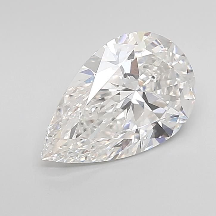 2.59ct F VS1 Rare Carat Ideal Cut Pear Lab Grown Diamond