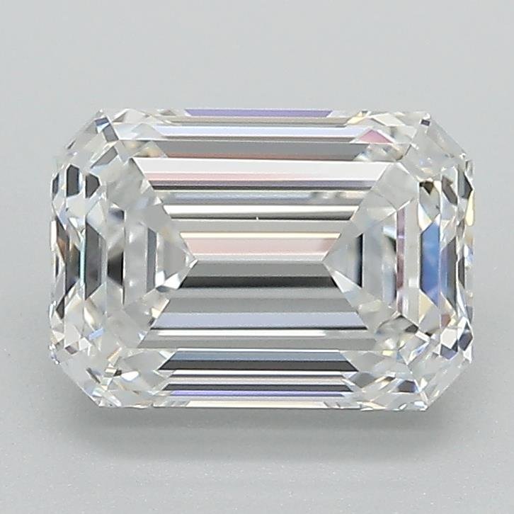 2.01ct E SI1 Rare Carat Ideal Cut Emerald Lab Grown Diamond