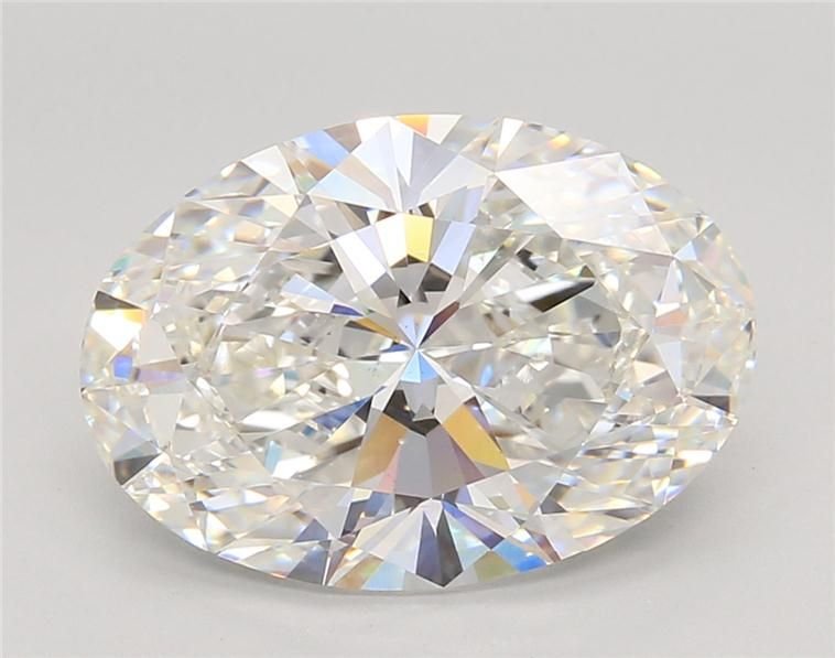 5.07ct F VS1 Rare Carat Ideal Cut Oval Lab Grown Diamond