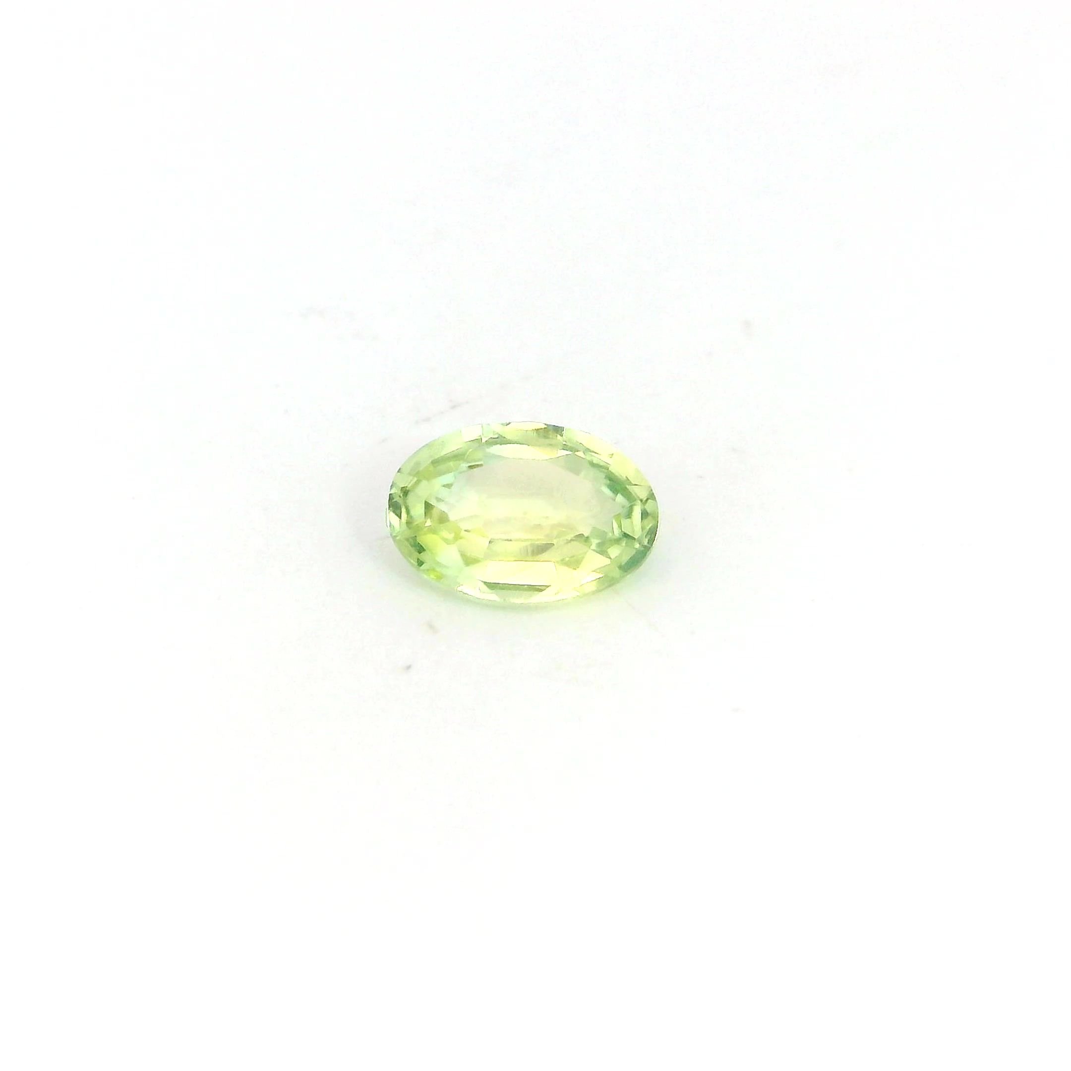 0.48 Carat Yellow Oval Sapphire