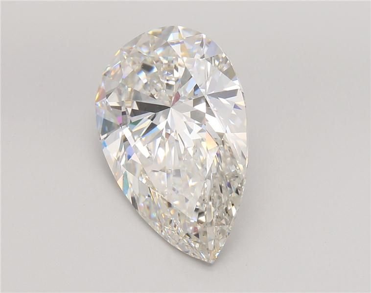 6.02ct F VS1 Rare Carat Ideal Cut Pear Lab Grown Diamond