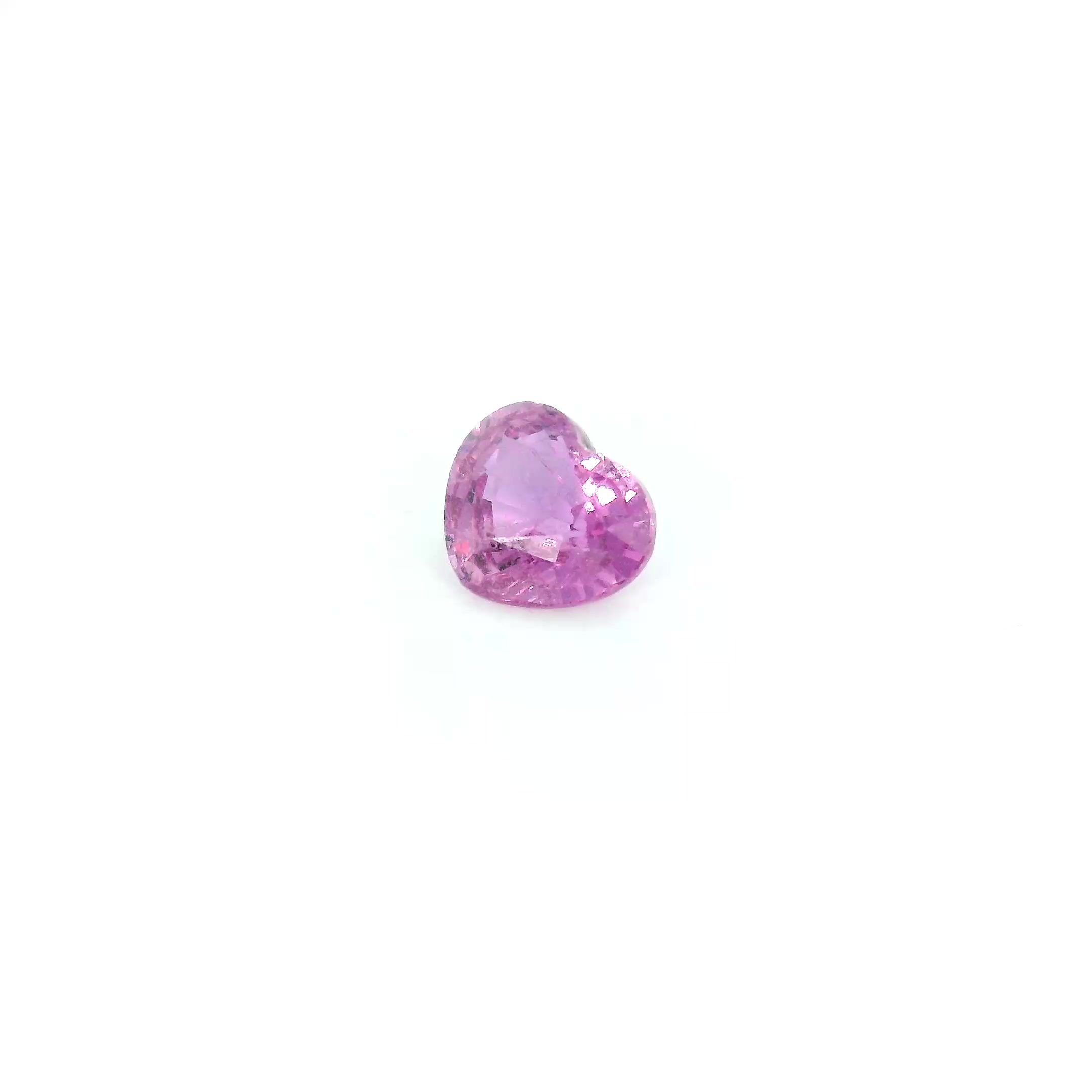0.61 Carat Pink Heart Sapphire