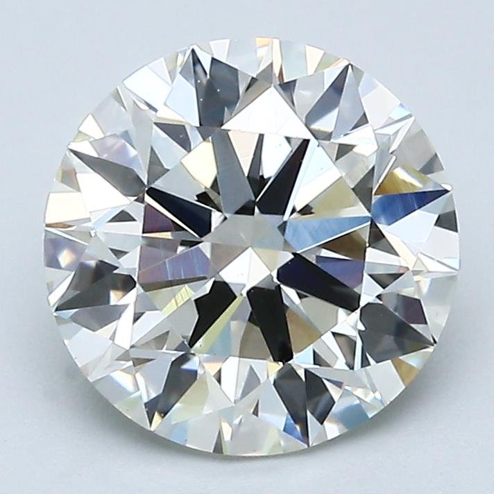 2.51ct J VS1 Rare Carat Ideal Cut Round Diamond