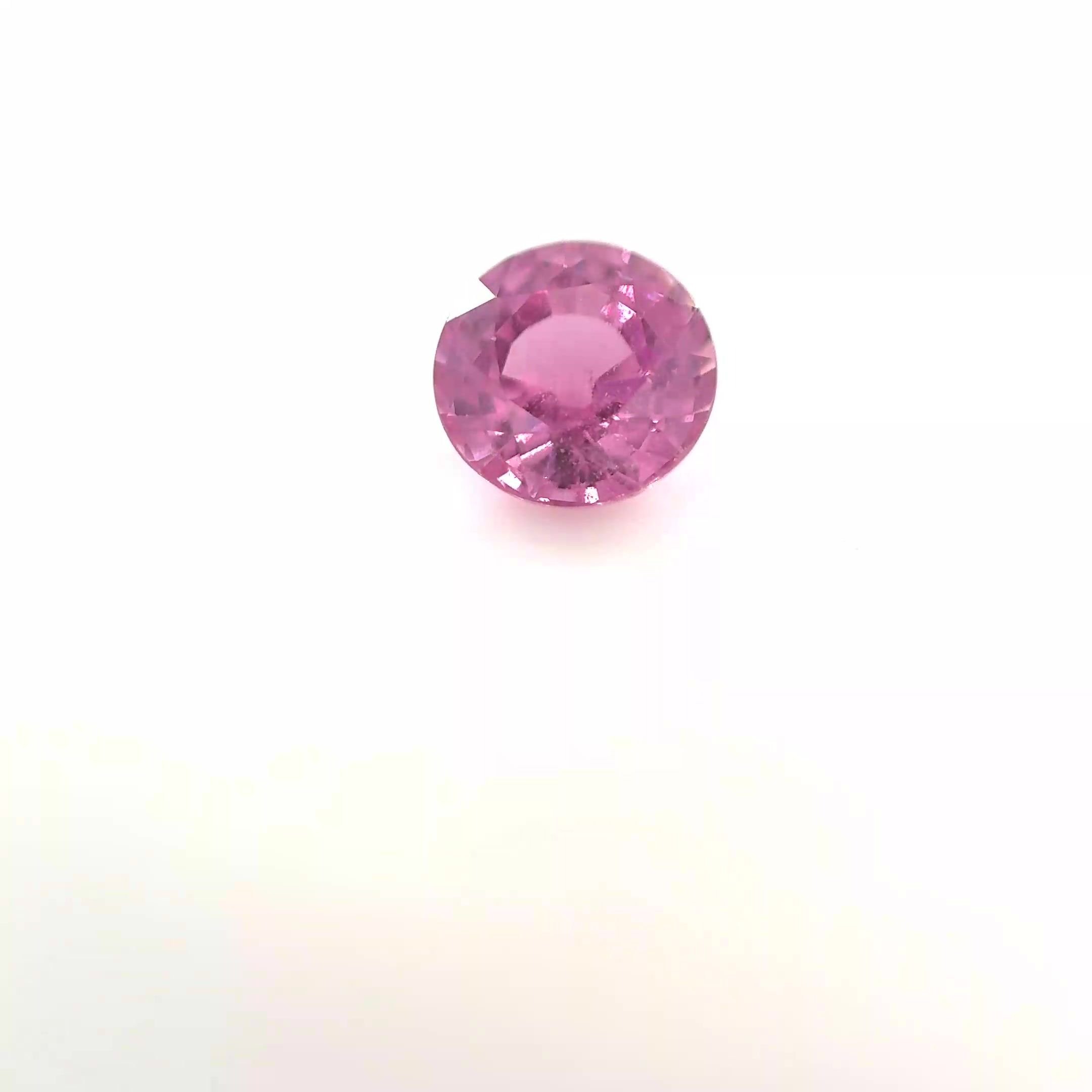 1.86 Carat Vivid Pink Round Sapphire