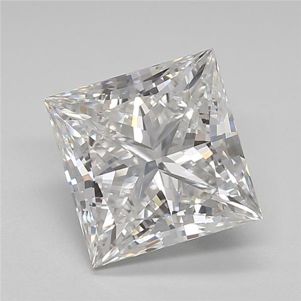 2.32ct E VVS2 Rare Carat Ideal Cut Princess Lab Grown Diamond