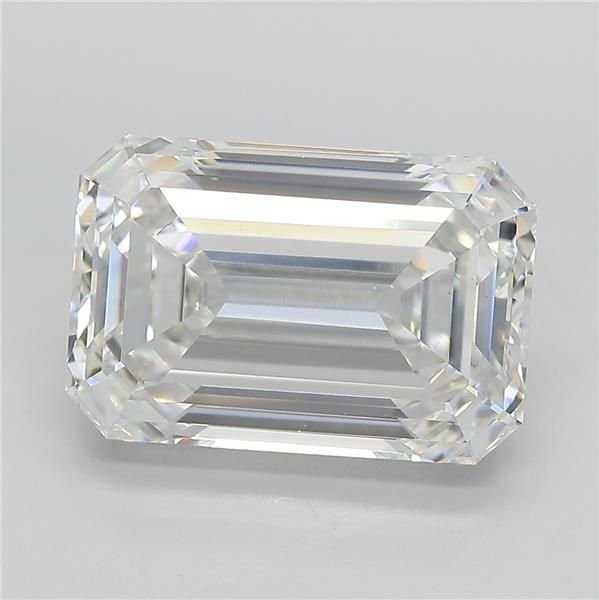 7.12ct F VS1 Rare Carat Ideal Cut Emerald Lab Grown Diamond