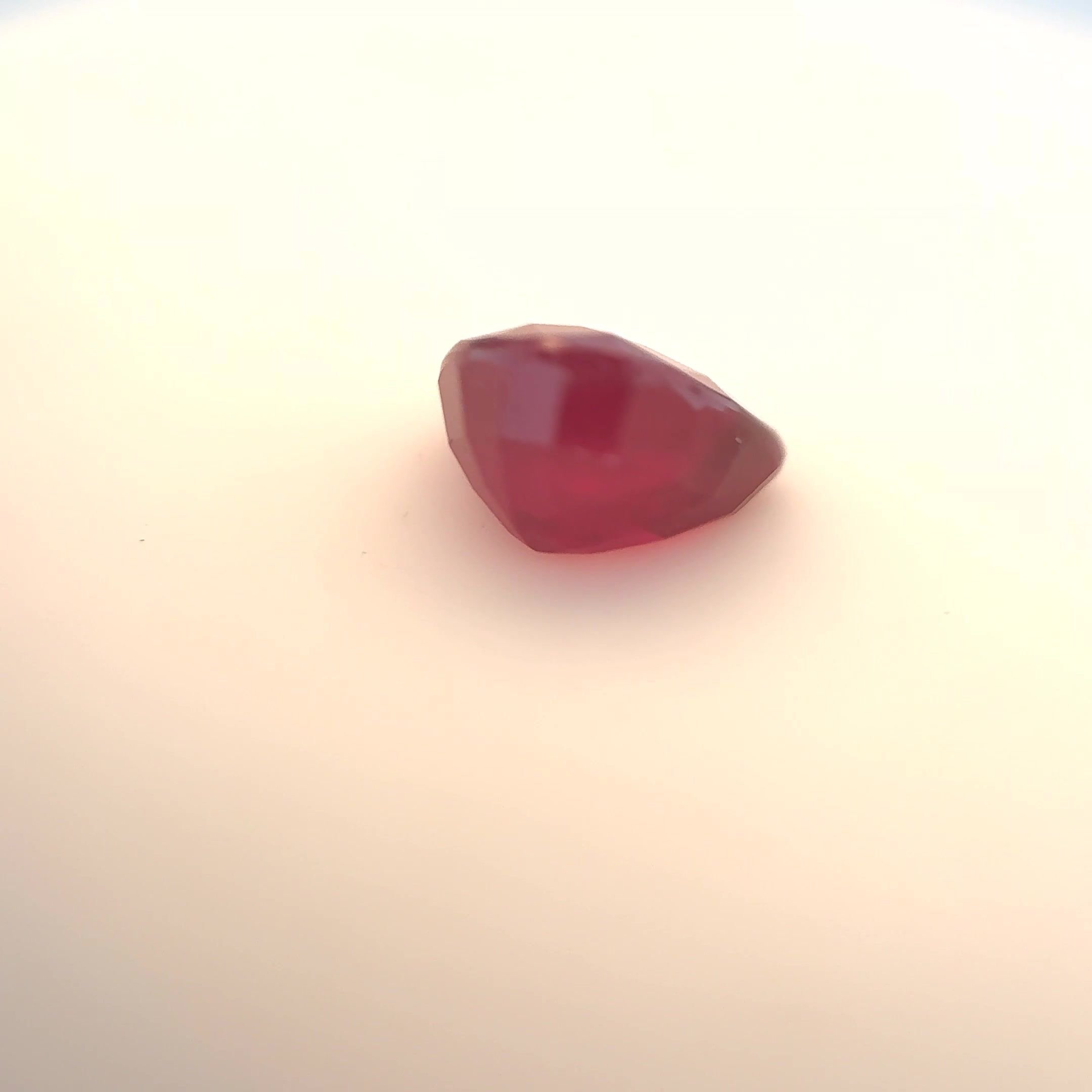 1.11 Carat Deep Red Pear Ruby