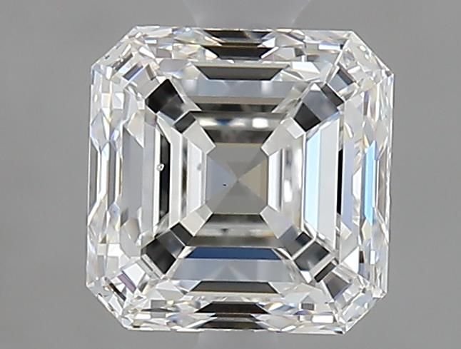 1.02ct F VS2 Rare Carat Ideal Cut Asscher Diamond