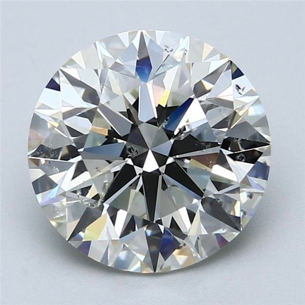 4.01ct K SI2 Rare Carat Ideal Cut Round Diamond