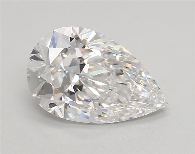 2.71ct D VS1 Rare Carat Ideal Cut Pear Lab Grown Diamond