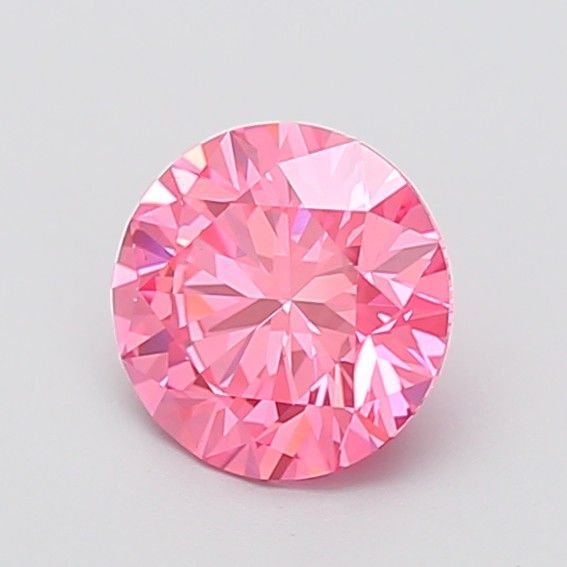 1.54 Ct. Fancy Vivid Pink Round Lab Diamond