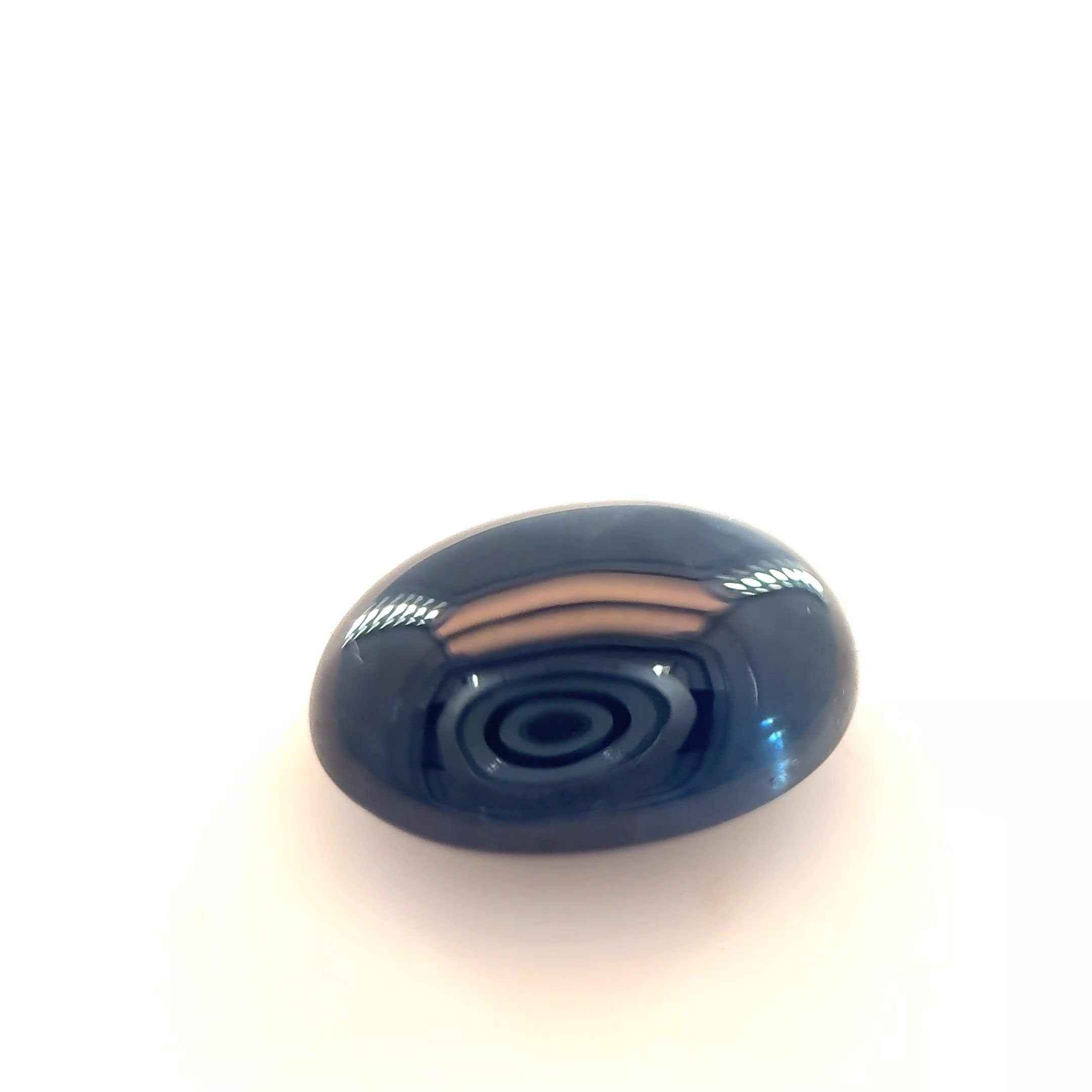 4.19 Carat Deep Blue Oval Sapphire