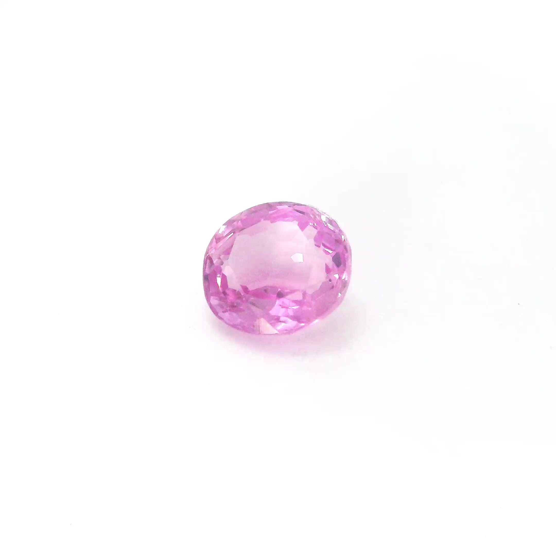 1.62 Carat Pink Oval Sapphire