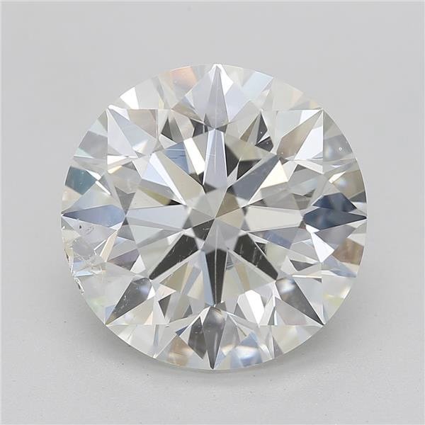 3.51ct J SI2 Rare Carat Ideal Cut Round Diamond