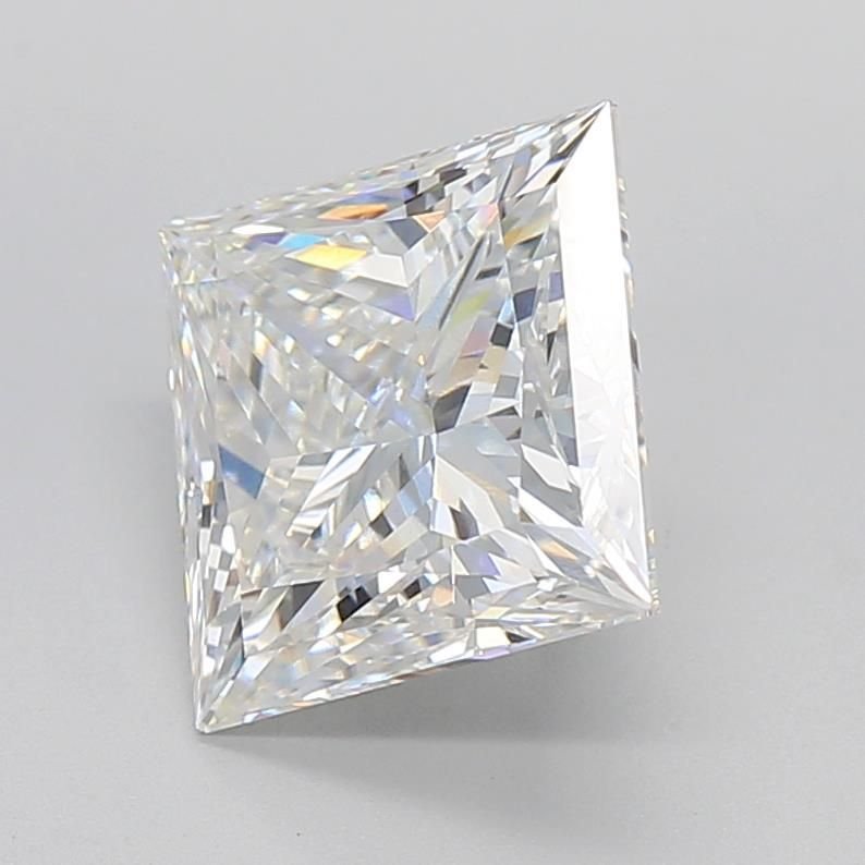 4.58ct F VVS2 Rare Carat Ideal Cut Princess Lab Grown Diamond