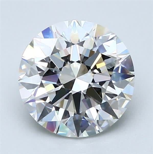 2.51ct G VVS2 Rare Carat Ideal Cut Round Diamond