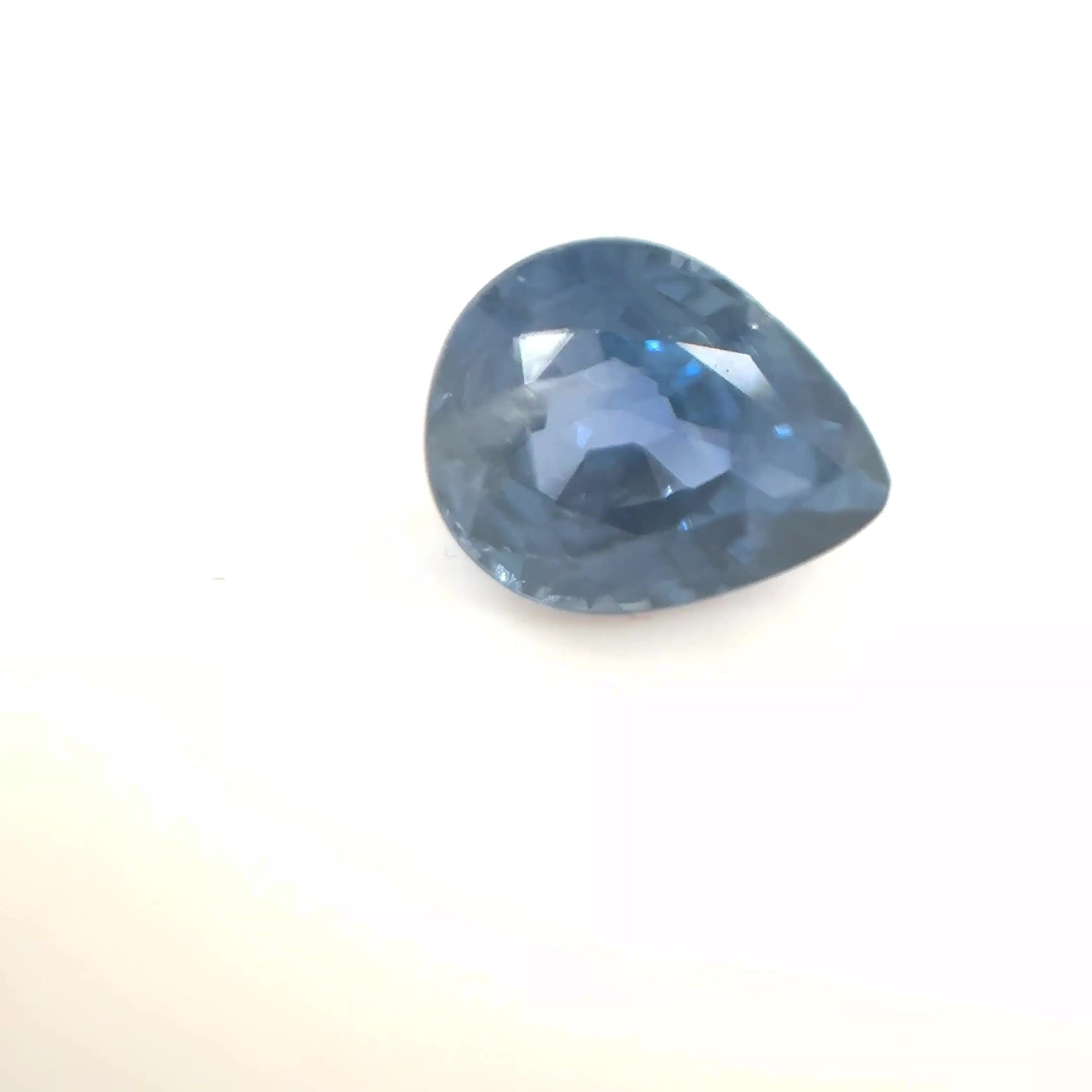 1.11 Carat Light Blue Pear Sapphire
