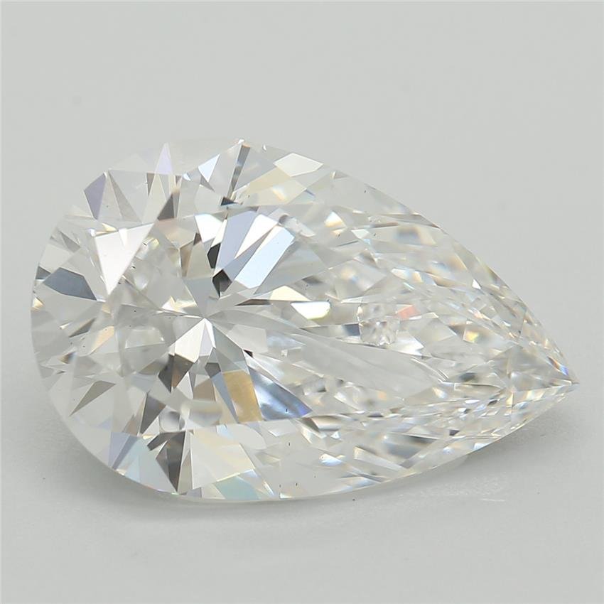 3.08ct D VS2 Rare Carat Ideal Cut Pear Lab Grown Diamond