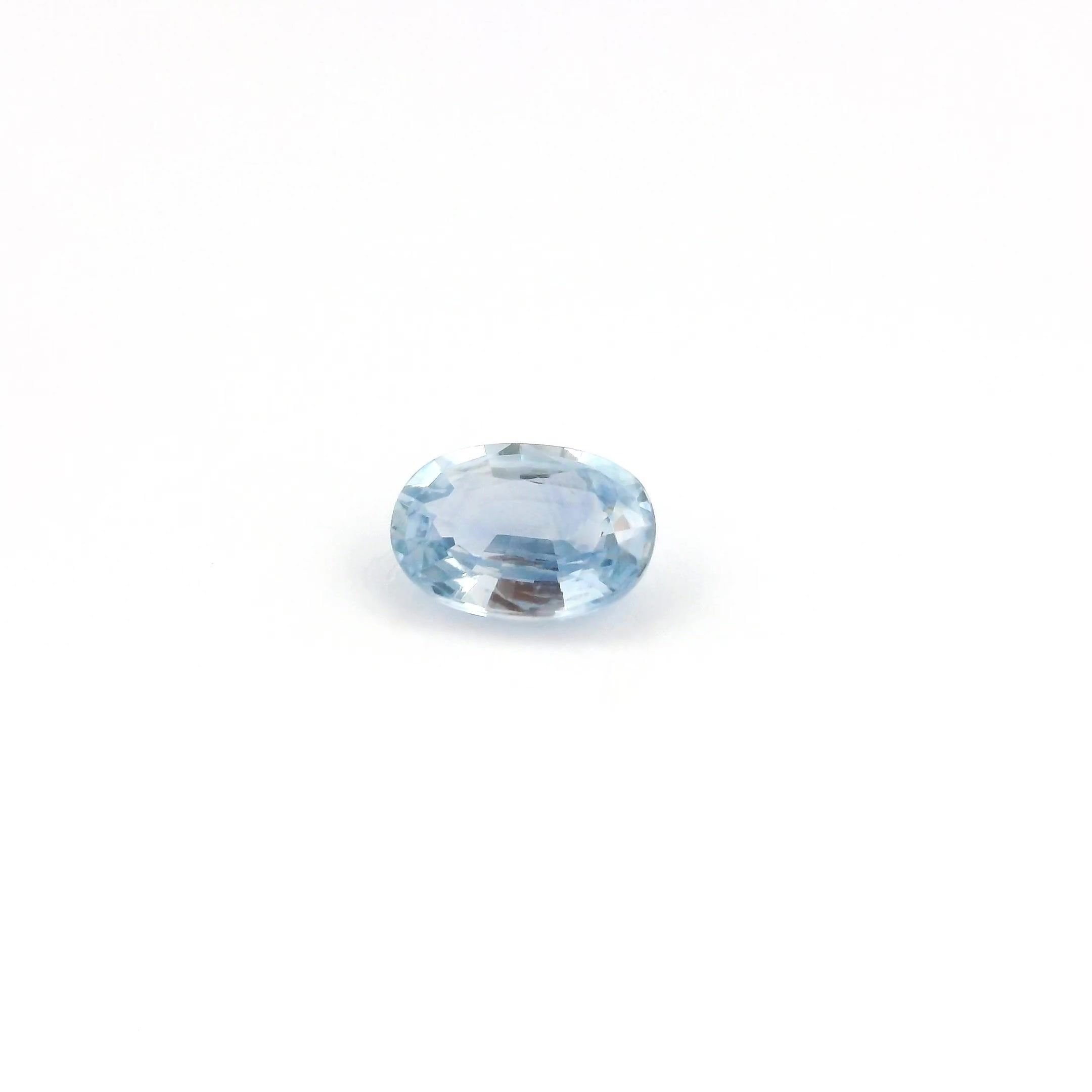 0.65 Carat Light Blue Oval Sapphire