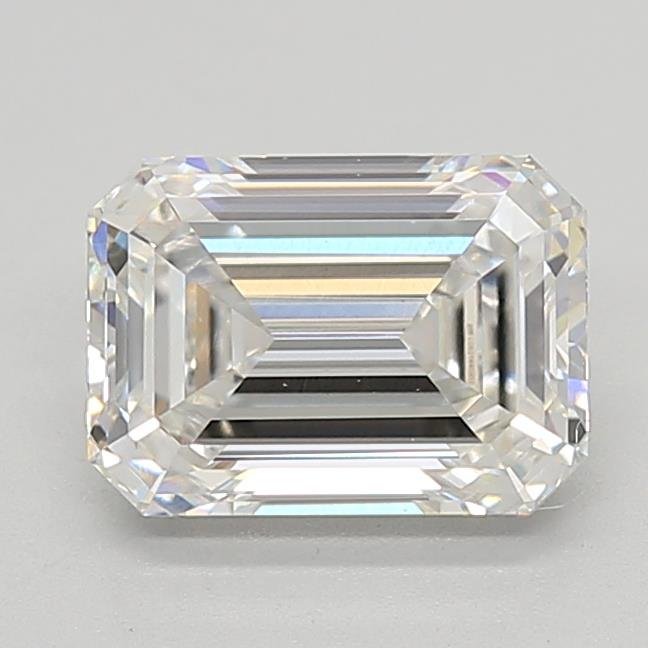 1.56ct F VVS2 Rare Carat Ideal Cut Emerald Lab Grown Diamond