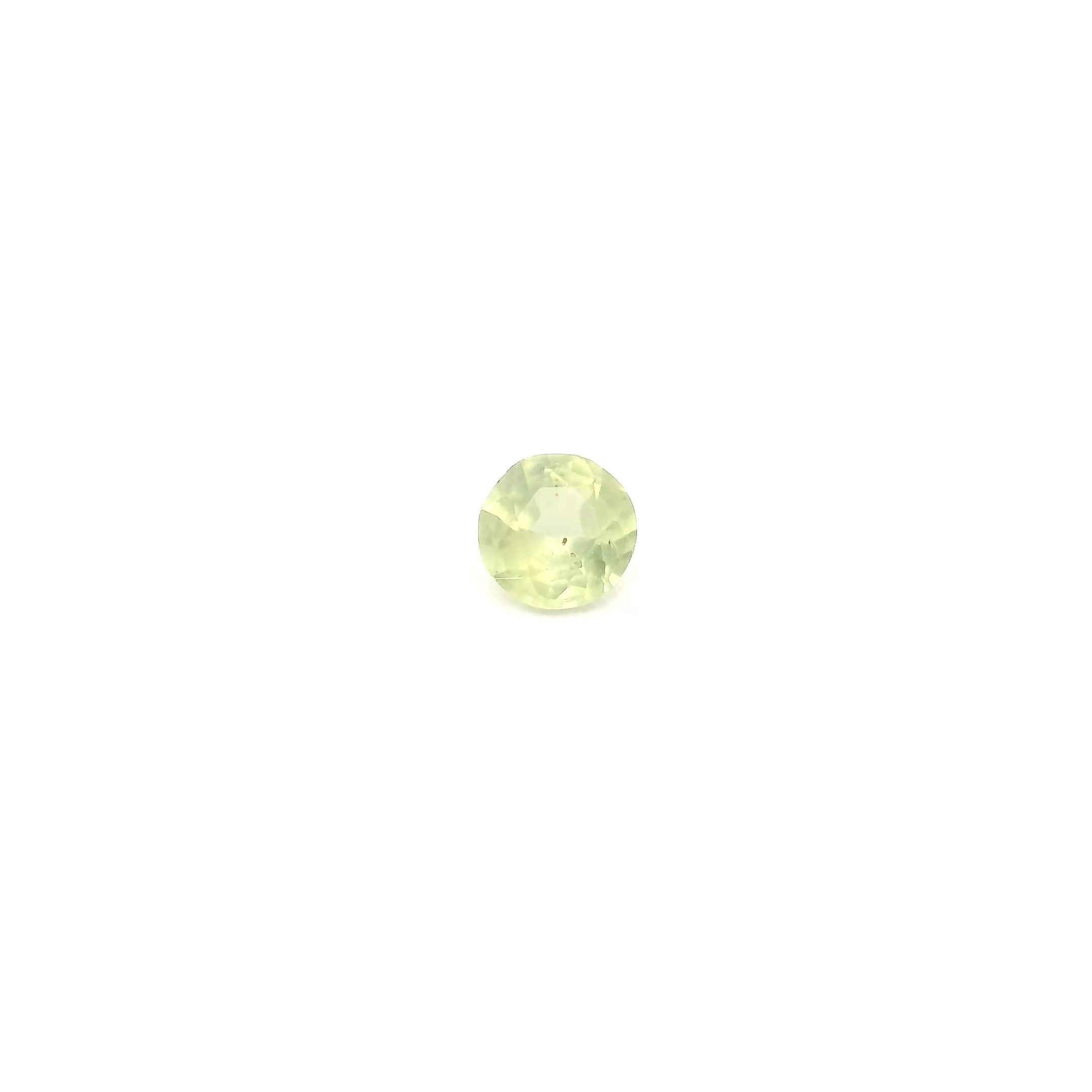 0.24 Carat Light Yellow Round Sapphire