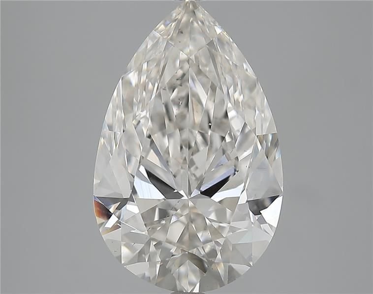 6.01ct J SI1 Rare Carat Ideal Cut Pear Diamond