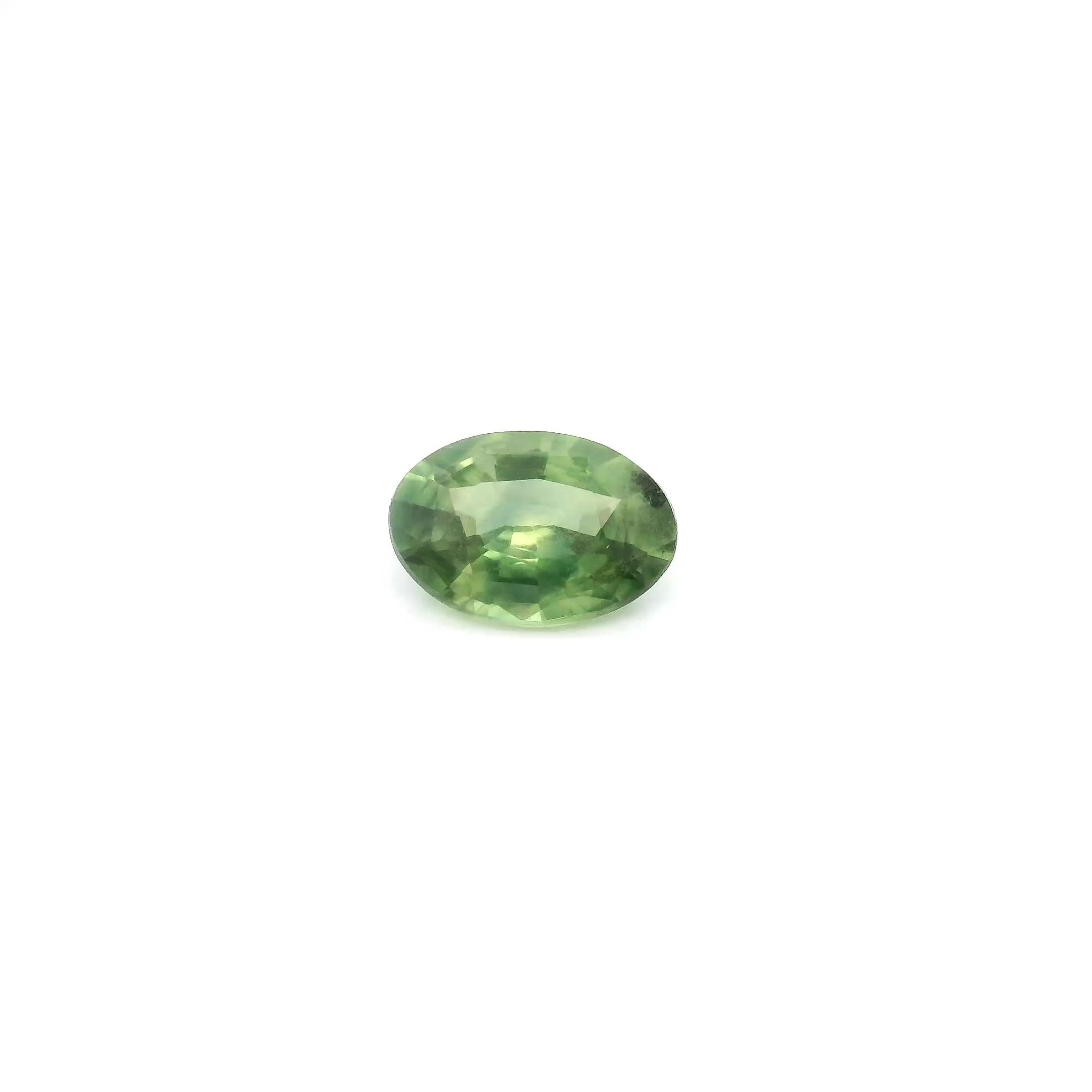0.75 Carat Green Oval Sapphire