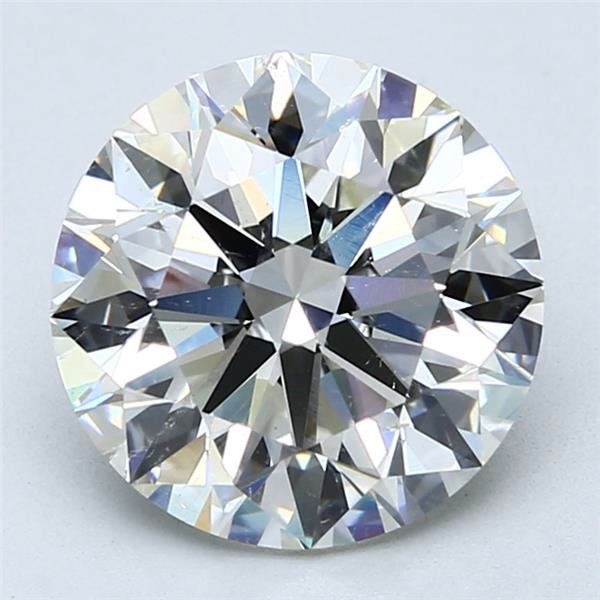 3.90ct J SI2 Rare Carat Ideal Cut Round Diamond