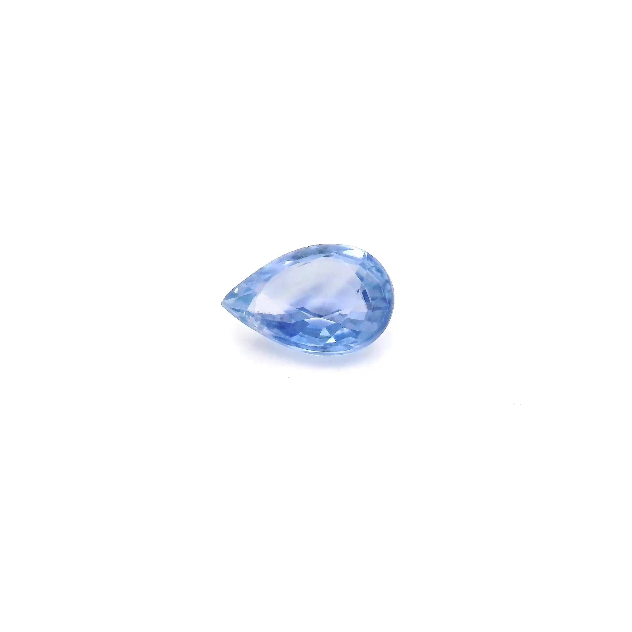 0.82 Carat Blue Pear Sapphire