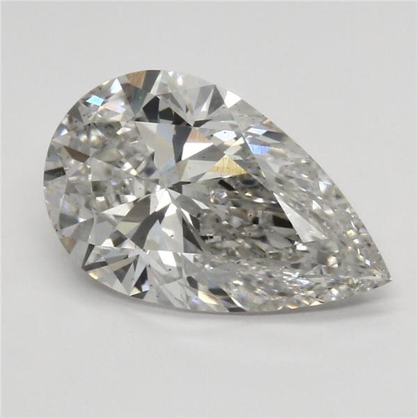 3.06ct H SI1 Rare Carat Ideal Cut Pear Lab Grown Diamond