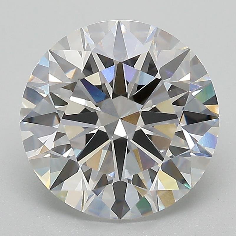 3.31ct D VVS2 Rare Carat Ideal Cut Round Lab Grown Diamond