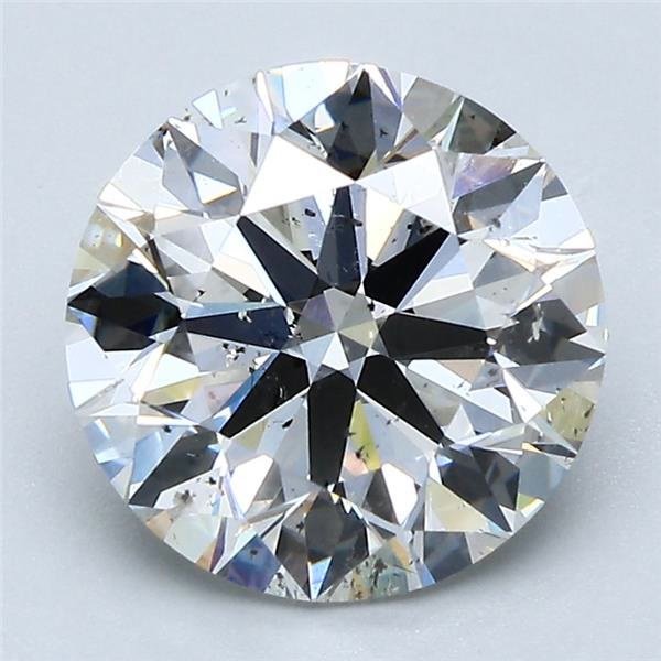 3.01ct G SI2 Rare Carat Ideal Cut Round Diamond