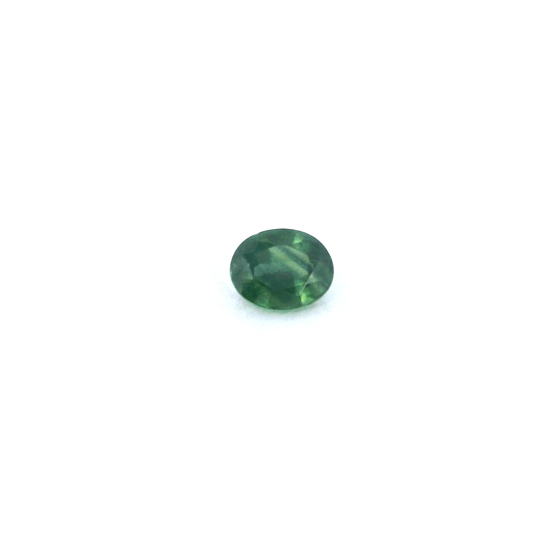 0.46 Carat Green Oval Sapphire