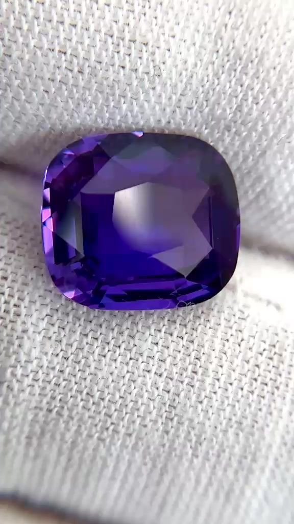 6.04 Carat Purple Cushion Sapphire