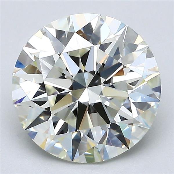 2.60ct K VVS2 Rare Carat Ideal Cut Round Diamond