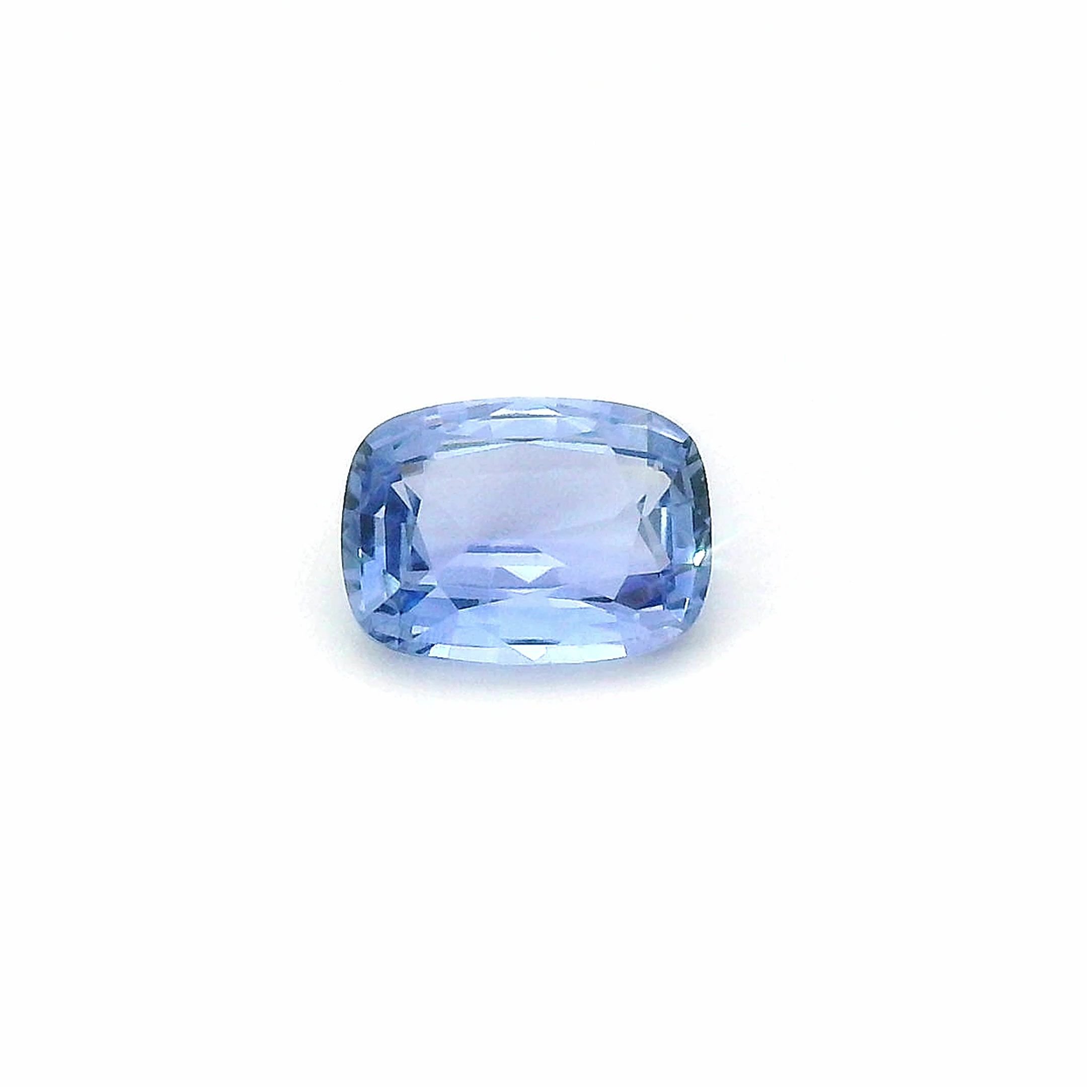 1.46 Carat Blue Cushion Sapphire