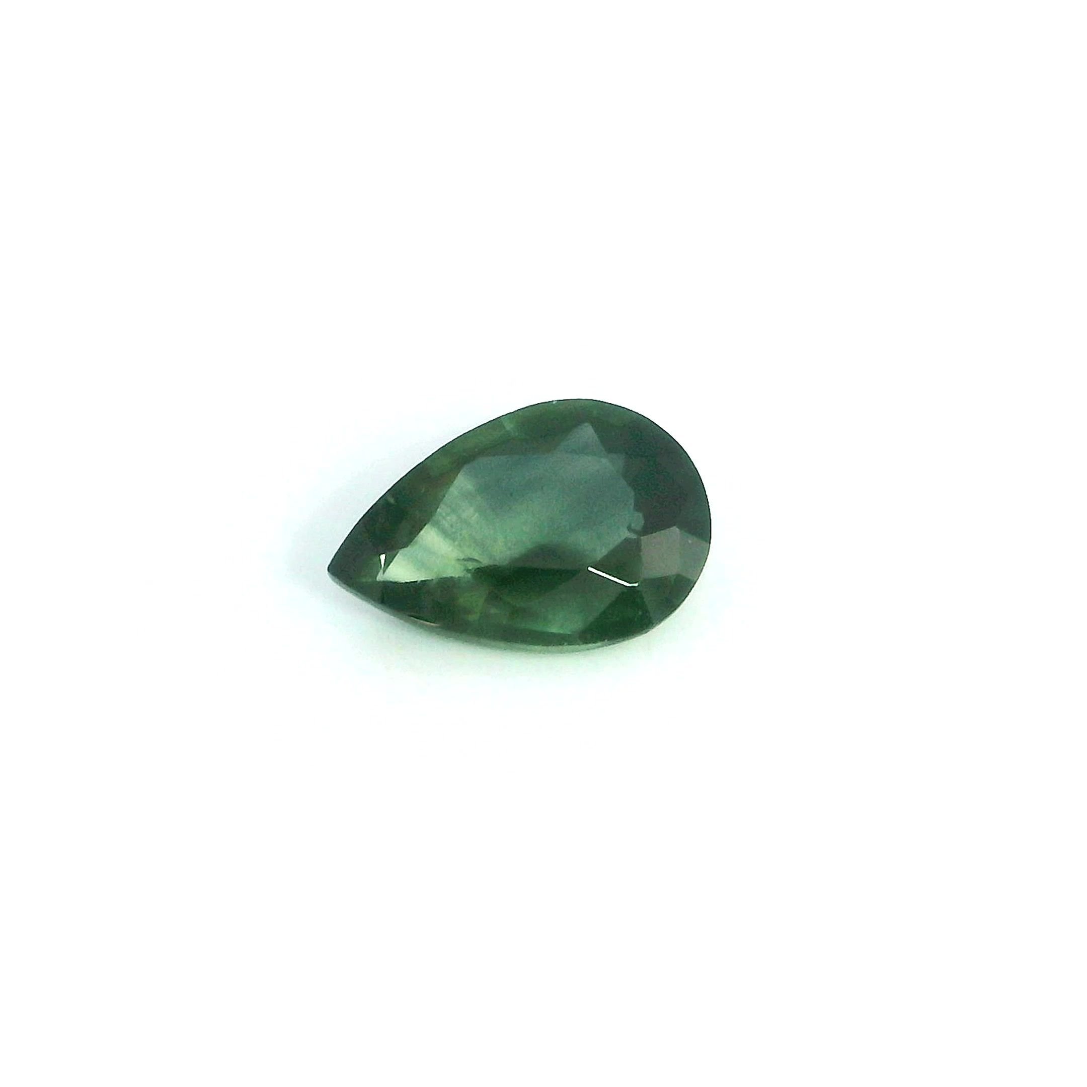 0.58 Carat Green Pear Sapphire